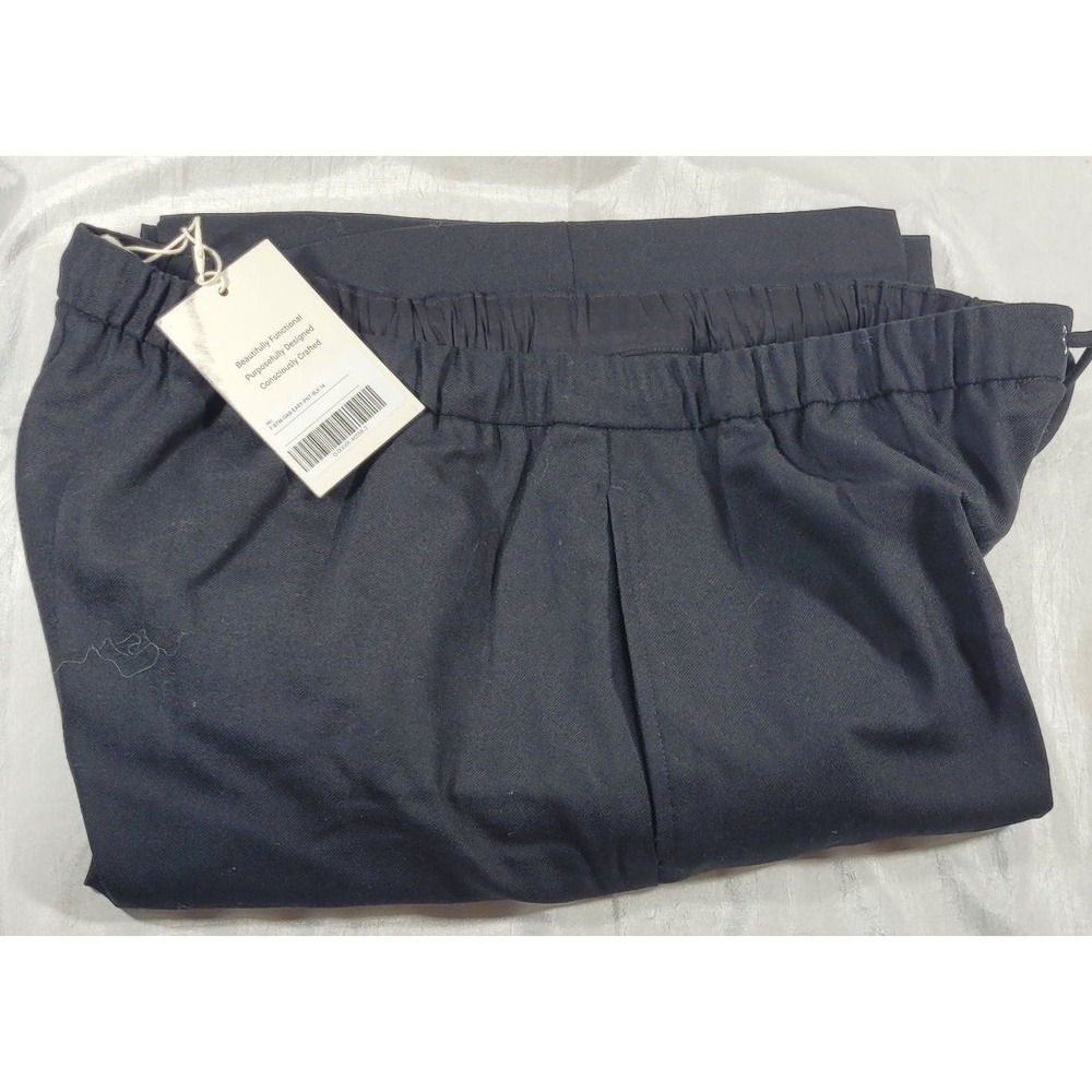 Everlane Women's Wool Blend Pull-on Trouser in Tailor‎ Twill - Black - Sz 14 - Picture 5 of 7